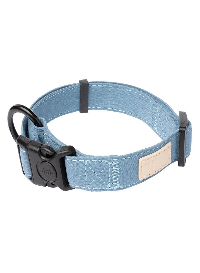FuzzYard Life Dog Collars | Size M | Stylish Premium Cotton Design in French Blue Perfect for Everyday Wear - Image 1